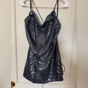 ASOS Black Draped Neckline Top